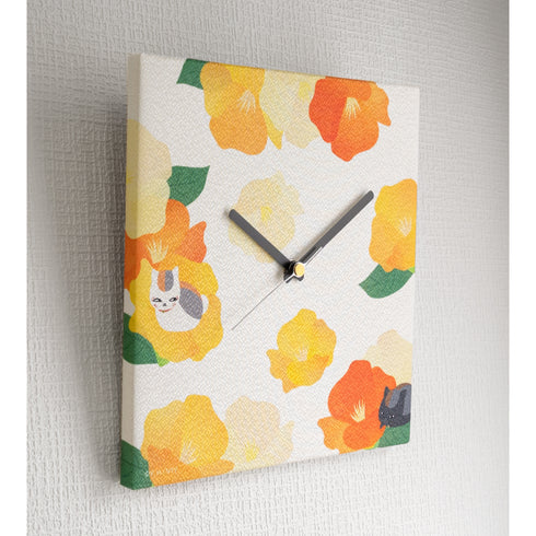 "Natsume's Book of Friends" Nyanko-sensei & Black Cat Fabric Wall Clock