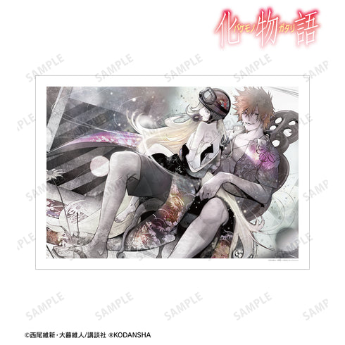 『化物語』忍野忍&忍野メメ 特装版5巻表紙イラスト A3マット加⼯ポスター