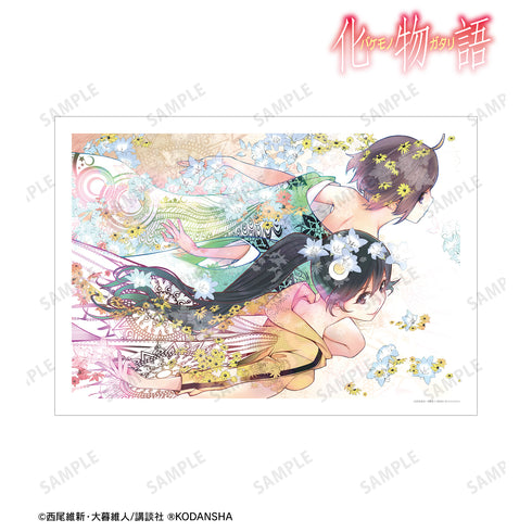 『化物語』阿良々⽊⽕憐&阿良々⽊⽉⽕ 特装版8巻表紙イラスト A3マット加⼯ポ スター