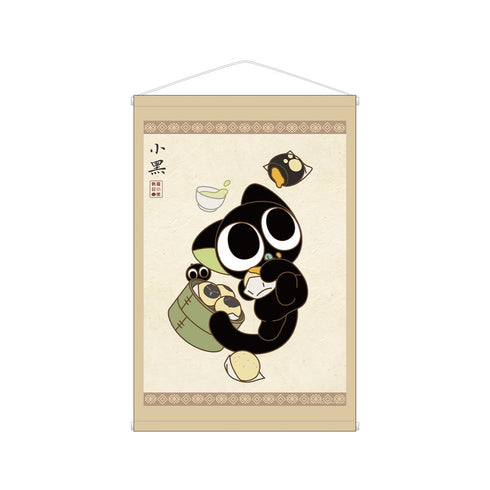 『羅小黒戦記』 描き下ろしイラスト シャオヘイ(猫) A 飲茶ver. B2タペストリー