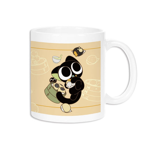 『羅小黒戦記』 描き下ろしイラスト シャオヘイ(猫) A 飲茶ver. マグカップ
