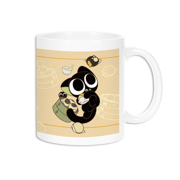 『羅小黒戦記』 描き下ろしイラスト シャオヘイ(猫) A 飲茶ver. マグカップ