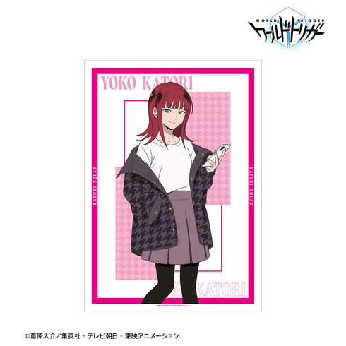 『ワールドトリガー』描き下ろしイラスト 香取葉子 千鳥格子柄ver. A3マット加工ポスター