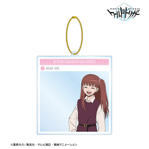 『ワールドトリガー』描き下ろしイラスト 仁礼光 千鳥格子柄ver. SNS風BIGアクリルキーホルダー