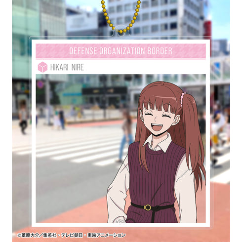 『ワールドトリガー』描き下ろしイラスト 仁礼光 千鳥格子柄ver. SNS風BIGアクリルキーホルダー