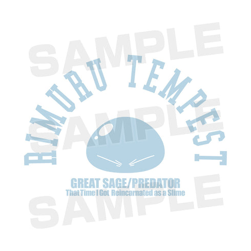 『転生したらスライムだった件』リムル カレッジデザインTシャツ(メンズ/レディース)