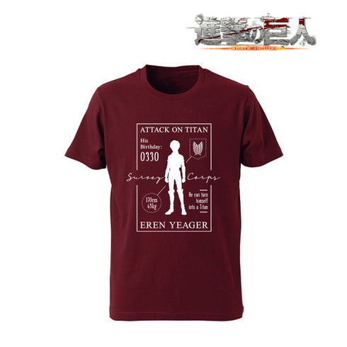 『進撃の巨人』エレン Tシャツ (メンズ/レディース)