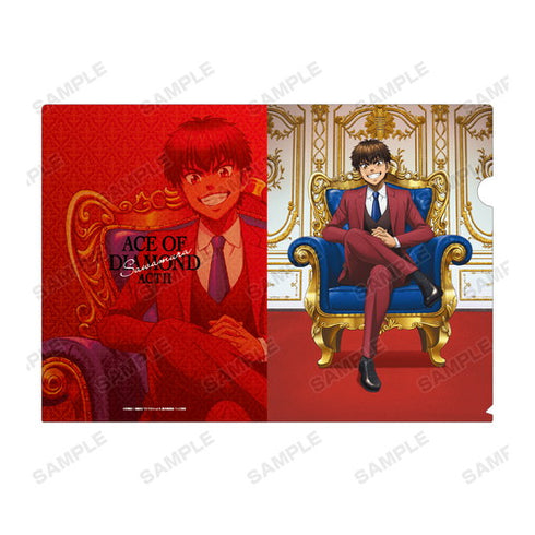 『ダイヤのA actⅡ』描き下ろしイラスト 沢村栄純 玉座ver. クリアファイル