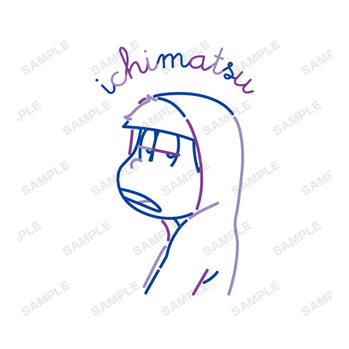 『おそ松さん』一松 ラインアート Tシャツ (メンズ/レディース)