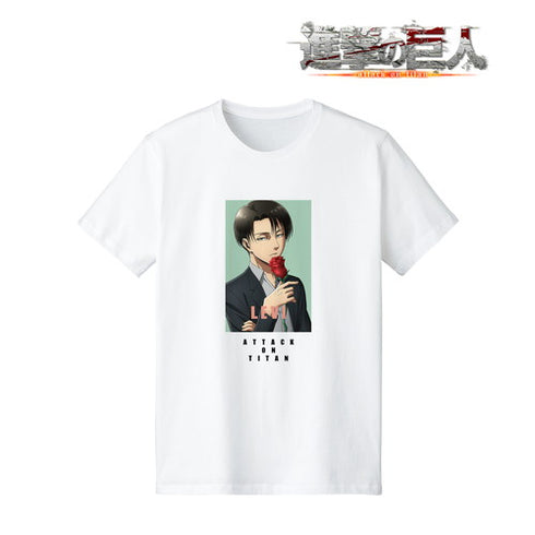 『進撃の巨人』描き下ろしイラスト リヴァイ Tシャツ(メンズ/レディース)