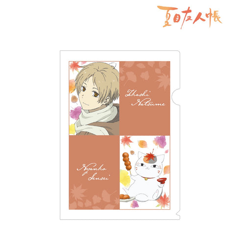 『夏目友人帳』描き下ろしイラスト 夏目貴志&ニャンコ先生 紅葉狩りver. クリアファイル