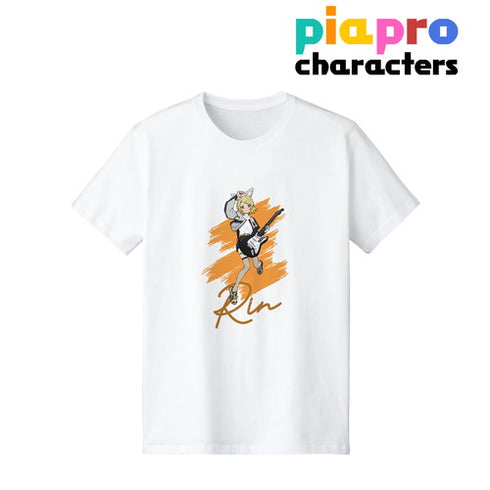 『ピアプロキャラクターズ』描き下ろしイラスト 鏡音リン バンドver. Art by tarou2 Tシャツ(メンズ / レディース)