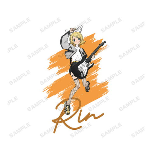『ピアプロキャラクターズ』描き下ろしイラスト 鏡音リン バンドver. Art by tarou2 Tシャツ(メンズ / レディース)