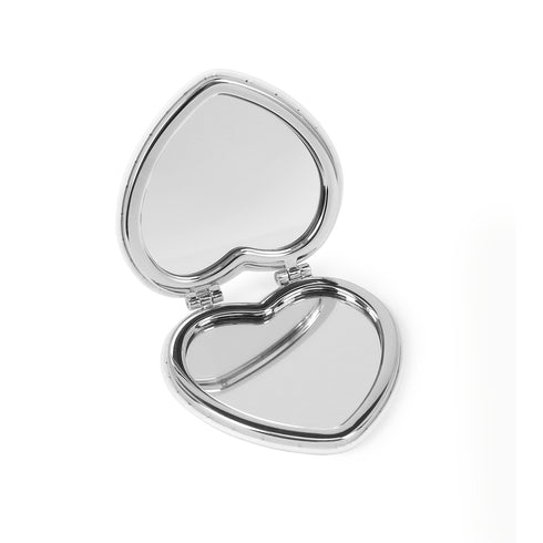 『しゅごキャラ!』モチーフ柄 ハート型折りたたみミラー ブラック