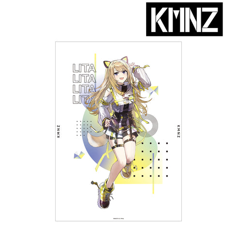 『KMNZ』緜先生 描き下ろしイラスト LITA タクティカルファッションver. A3マット加工ポスター