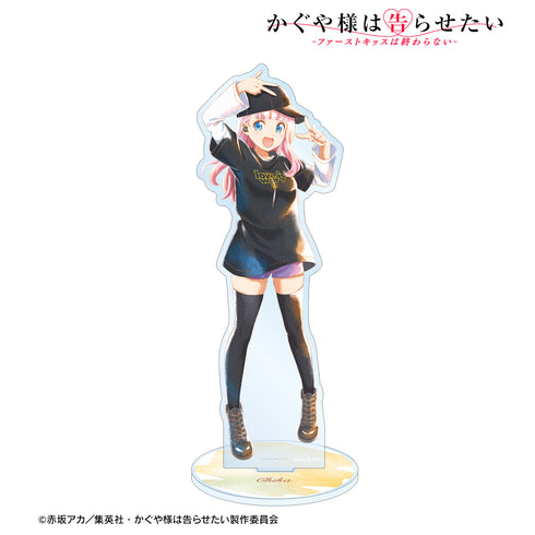 『かぐや様は告らせたい-ファーストキッスは終わらない-』描き下ろしイラスト 藤原千花 ストリートファッションver. Ani-Art aqua label BIGアクリルスタンド