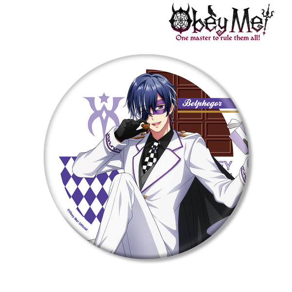 『Obey Me!』描き下ろしイラスト ベルフェゴール バレンタイン怪盗ver. BIG缶バッジ