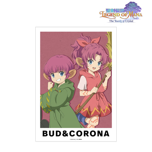 『聖剣伝説 Legend of Mana -The Teardrop Crystal-』バド&コロナ A3マット加⼯ポスター