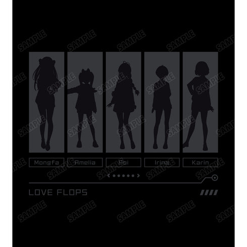 『恋愛フロップス』キャラクターシルエットTシャツ (メンズ/レディース)