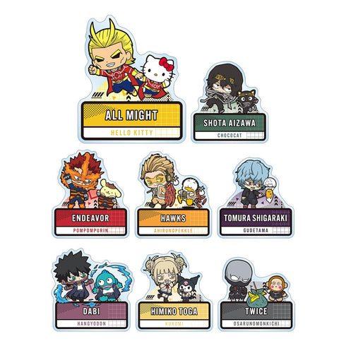『僕のヒーローアカデミア × サンリオキャラクターズ』 トレーディングアクリルネームプレート プロヒーロー&敵<ヴィラン> ver.B(単位/BOX)