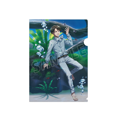 《进击的巨人》 全新绘制插画 利威尔 水中漂浮版 透明文件夹