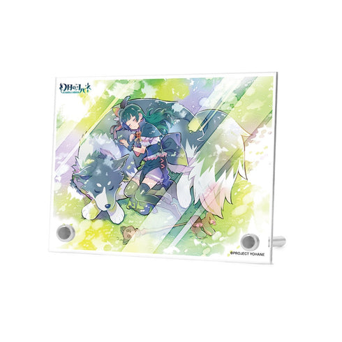『幻日のヨハネ -SUNSHINE in the MIRROR-』 描き下ろしイラスト ヨハネ&ライラプス おつかれさまお昼寝タイムver. A6アクリルパネル