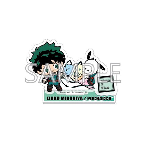 『僕のヒーローアカデミア×サンリオキャラクターズ』アクリルスタンドA緑谷出久・ポチャッコ