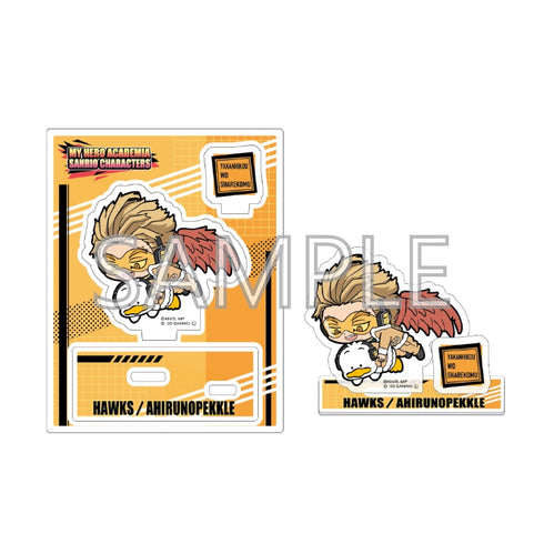 『僕のヒーローアカデミア×サンリオキャラクターズ』アクリルスタンドAホークス・あひるのペックル