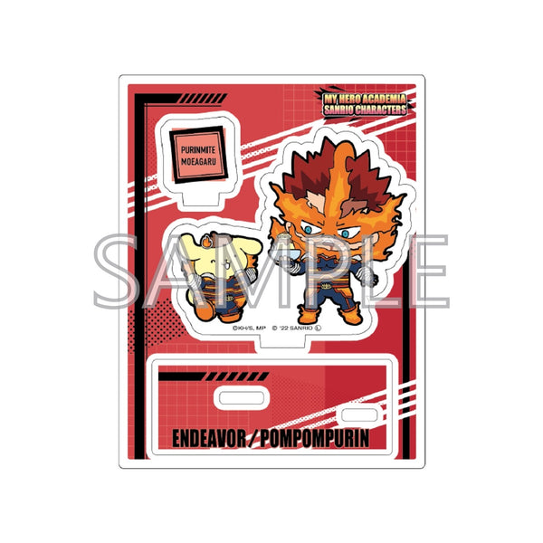 『僕のヒーローアカデミア×サンリオキャラクターズ』アクリルスタンドAエンデヴァー・ポムポムプリン