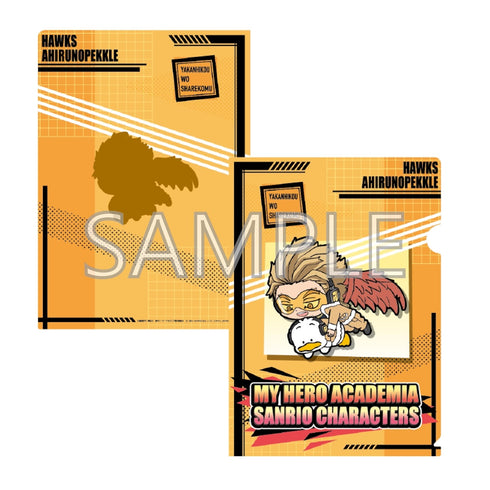 『僕のヒーローアカデミア×サンリオキャラクターズ』クリアファイルAホークス・あひるのペックル