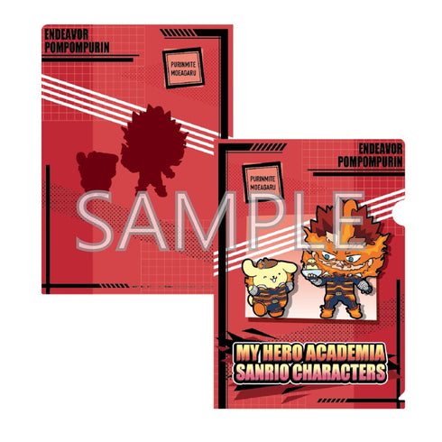 『僕のヒーローアカデミア×サンリオキャラクターズ』クリアファイルAエンデヴァー・ポムポムプリン