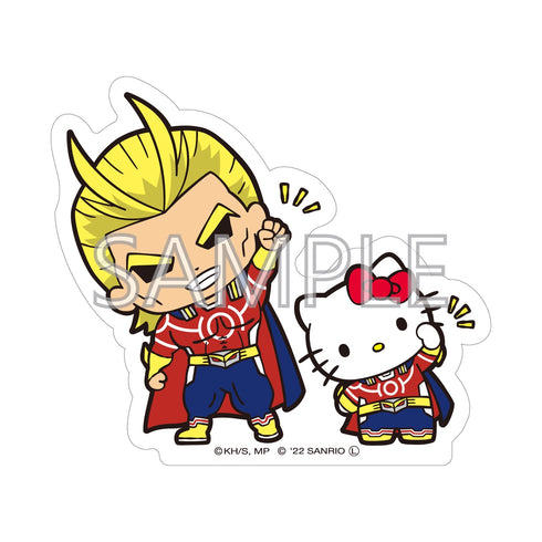 『僕のヒーローアカデミア×サンリオキャラクターズ』貼って剥がせるダイカットステッカーA オールマイト・ハローキティ