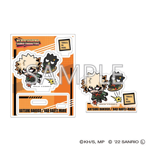 『僕のヒーローアカデミア×サンリオキャラクターズ』アクリルスタンドB (爆豪勝己・バッドばつ丸)