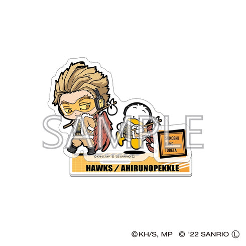 『僕のヒーローアカデミア×サンリオキャラクターズ』アクリルスタンドB (ホークス・あひるのペックル)