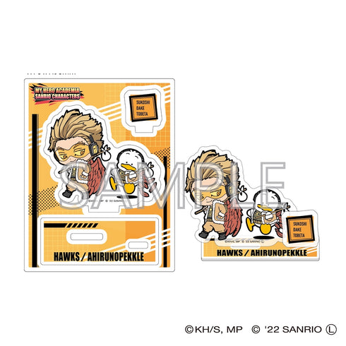 『僕のヒーローアカデミア×サンリオキャラクターズ』アクリルスタンドB (ホークス・あひるのペックル)