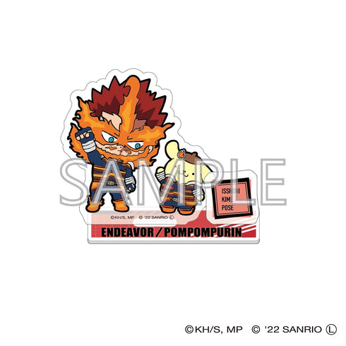 『僕のヒーローアカデミア×サンリオキャラクターズ』アクリルスタンドB (エンデヴァー・ポムポムプリン)