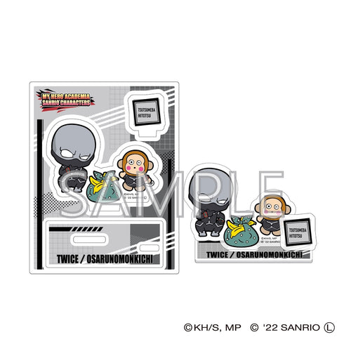 『僕のヒーローアカデミア×サンリオキャラクターズ』アクリルスタンドB (トゥワイス・おさるのもんきち)