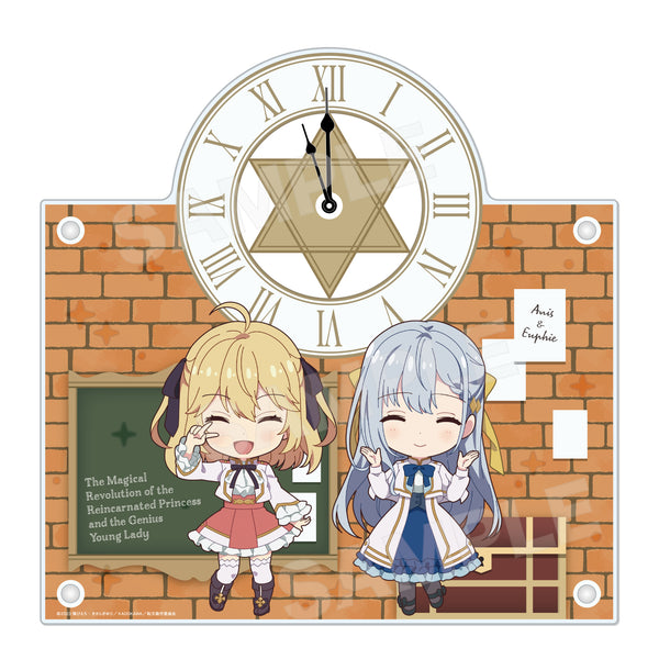 『転生王女と天才令嬢の魔法革命』アクリル時計 01 アニスフィア・ユフィリア
