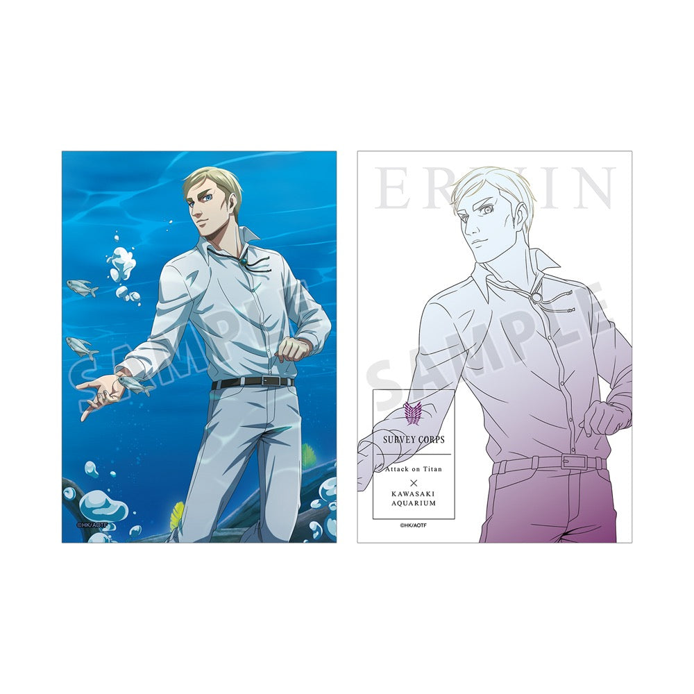 進撃の巨人』 描き下ろしイラスト エルヴィン 水中浮遊ver. ブロマイド