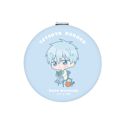 『黒子のバスケ』 黒子テツヤ ちびキャラ 朝のひとときver. 丸形折りたたみミラー