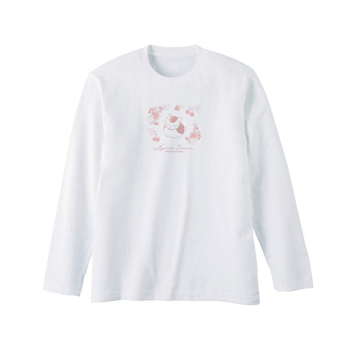 『夏目友人帳』ニャンコ先生 ロングTシャツ サクランボユニセックス