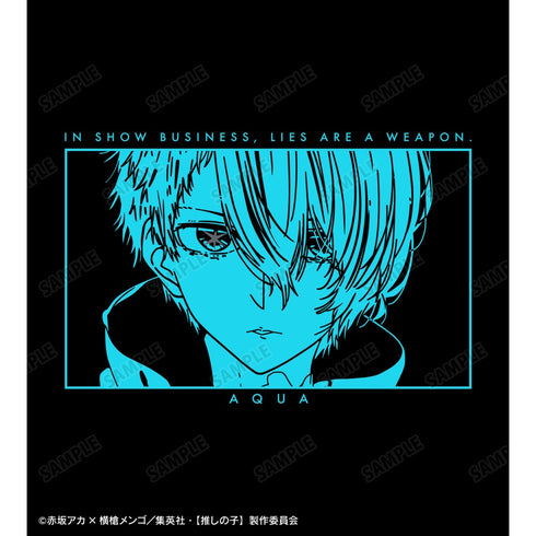 『【推しの子】』 アクア オーロラフラッシュプリントTシャツメンズ