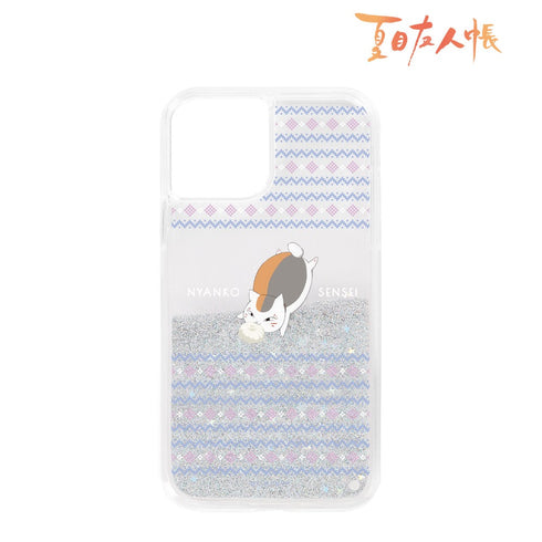 『夏目友人帳』描き下ろしイラスト ニャンコ先生 A 冬の装いver. グリッターiPhoneケース