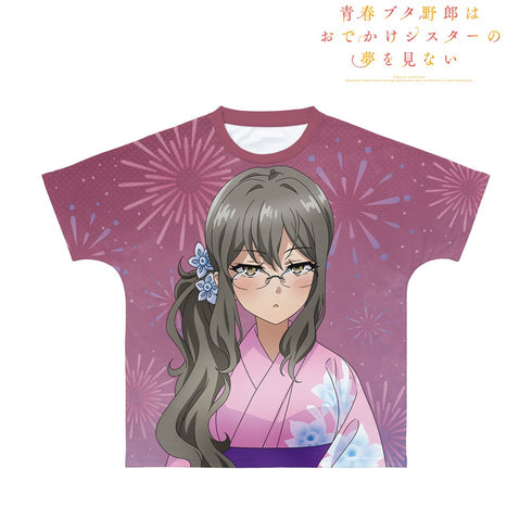 『青春ブタ野郎はおでかけシスターの夢を見ない』 描き下ろしイラスト 双葉理央 浴衣ver. フルグラフィックTシャツユニセックス
