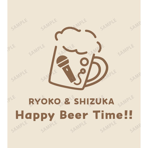 『涼子と静とおビールさん』 ロゴデザイン ジップパーカーレディース