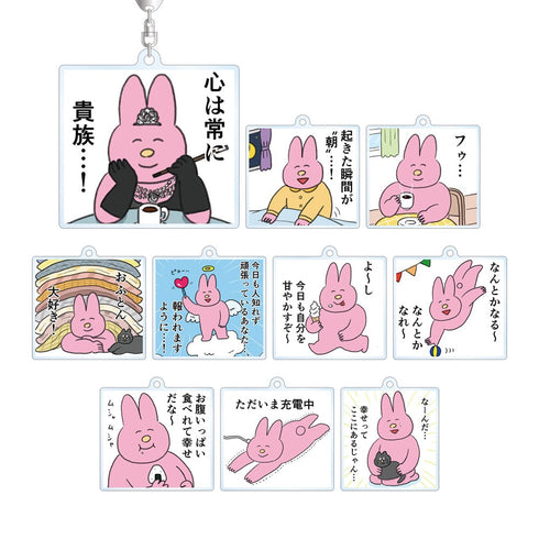 『今日もいい1日だった!〜低空飛行うさぎと仲間たち〜』トレーディングアクリルキーホルダー(単位/BOX)