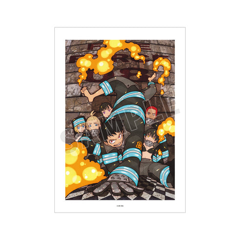 『炎炎ノ消防隊』第8特殊消防隊 A3マット加工ポスター vol.2 ver.C