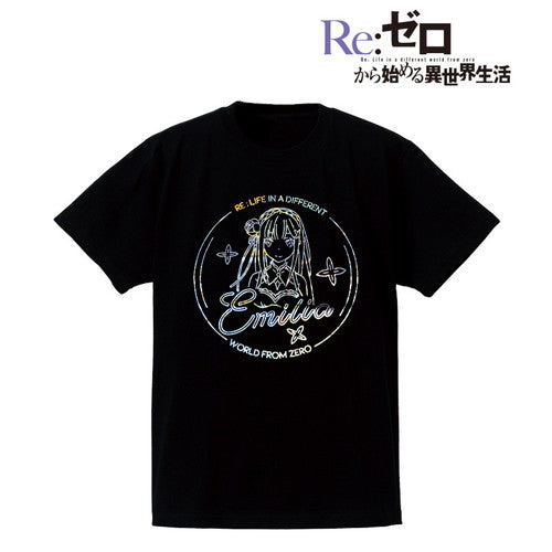 『Re:ゼロから始める異世界生活』Ani-Neon ホログラムTシャツ(エミリア)(メンズ/レディース)