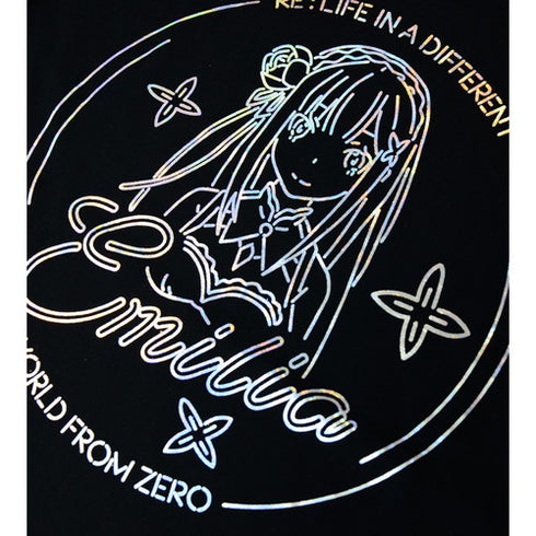 『Re:ゼロから始める異世界生活』Ani-Neon ホログラムTシャツ(エミリア)(メンズ/レディース)