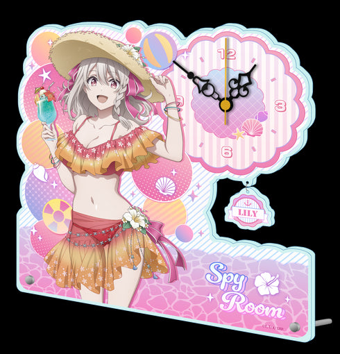 『スパイ教室』描き下ろしアクリル置時計 水着ver.【リリィ】